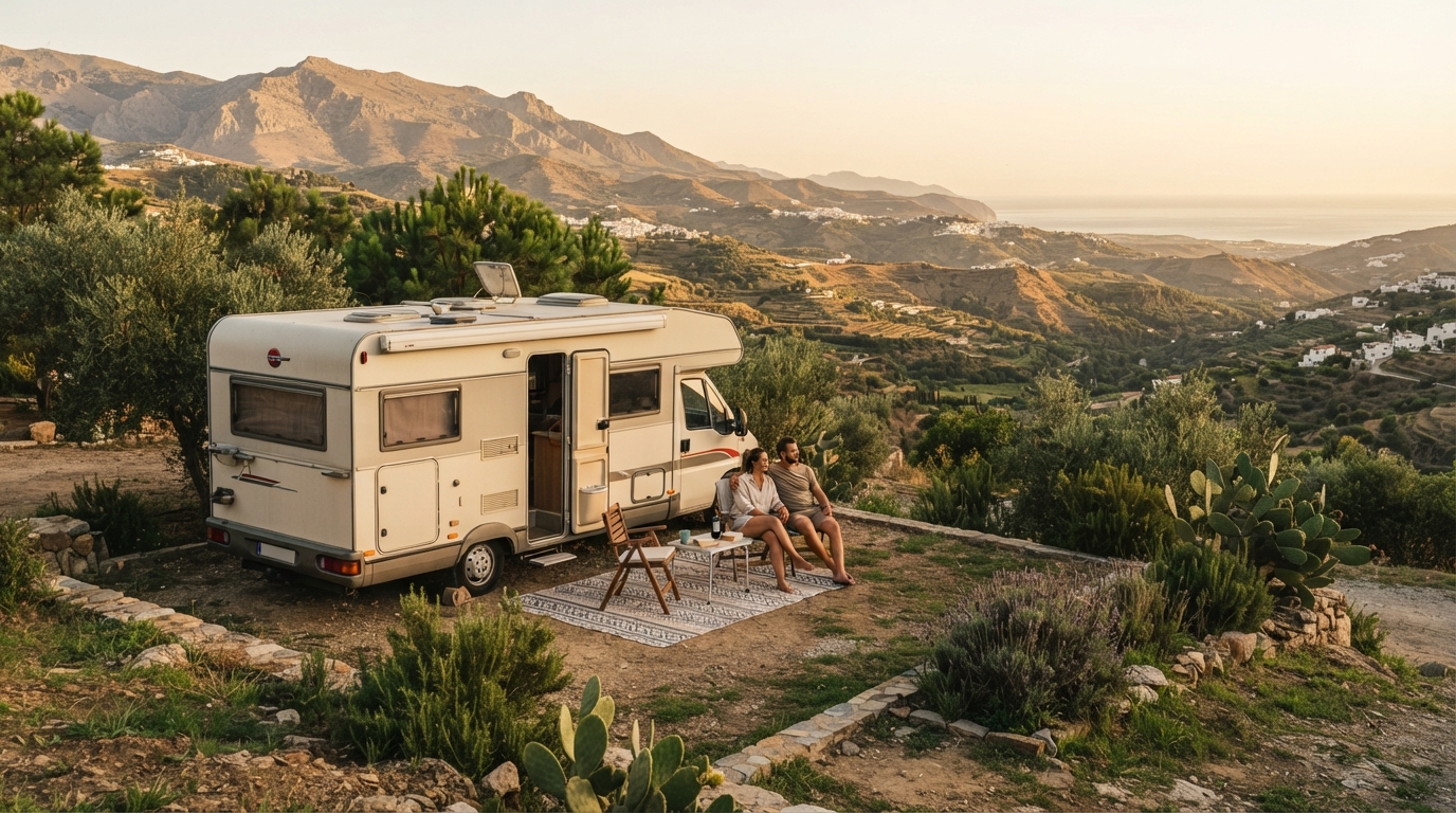 Malaga Round Trip - Gibraltar Caves and Flamenco Arts — campground with a motorhome