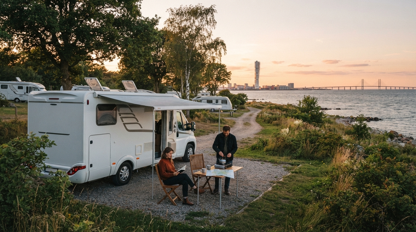 Malmo Round trip - Cultural Currents & Nordic Wonders — campground with a motorhome