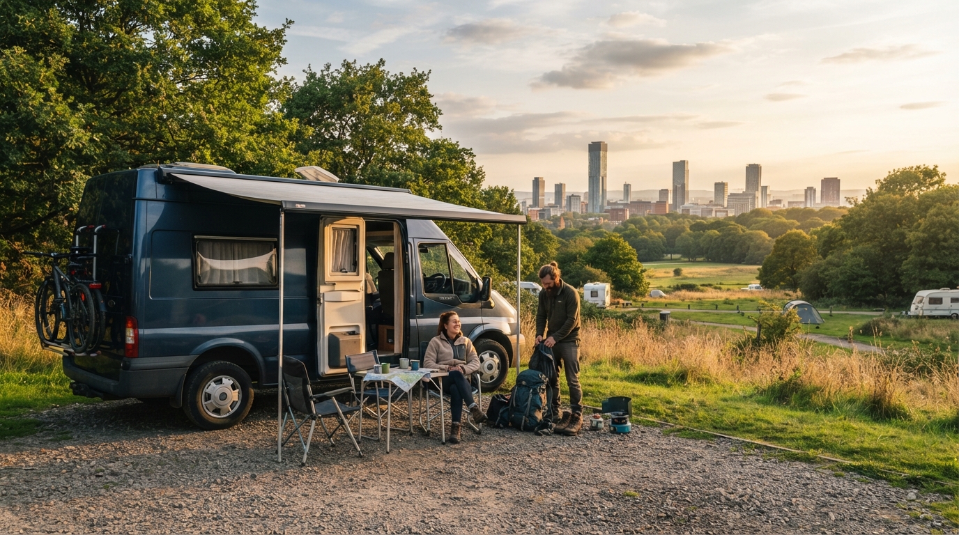 Manchester Rroundtrip - Including Wales — campground with a motorhome