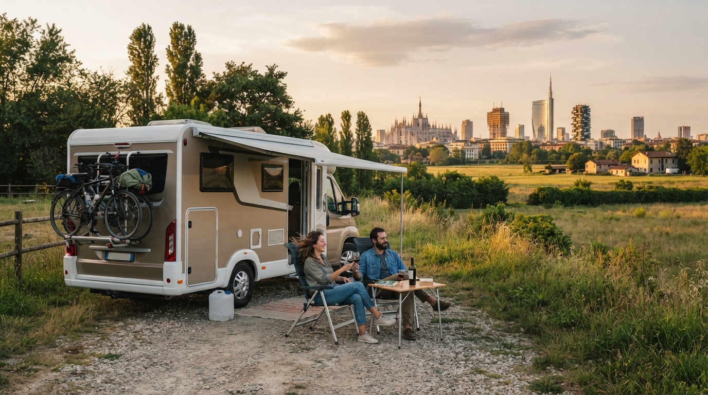 Milano Roundtrip - West - Italian alps, France alps — Milan RV road trip landscape