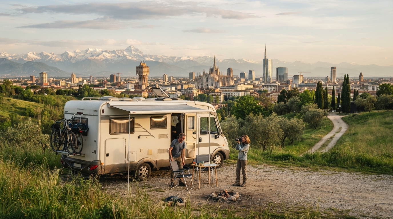 Milano Roundtrip - West - Italian alps, France alps — Milan scenic landscape