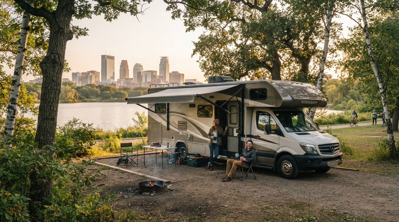 Minneapolis roundtrip - A Grand Journey Through America's Heartland — Minneapolis RV road trip landscape