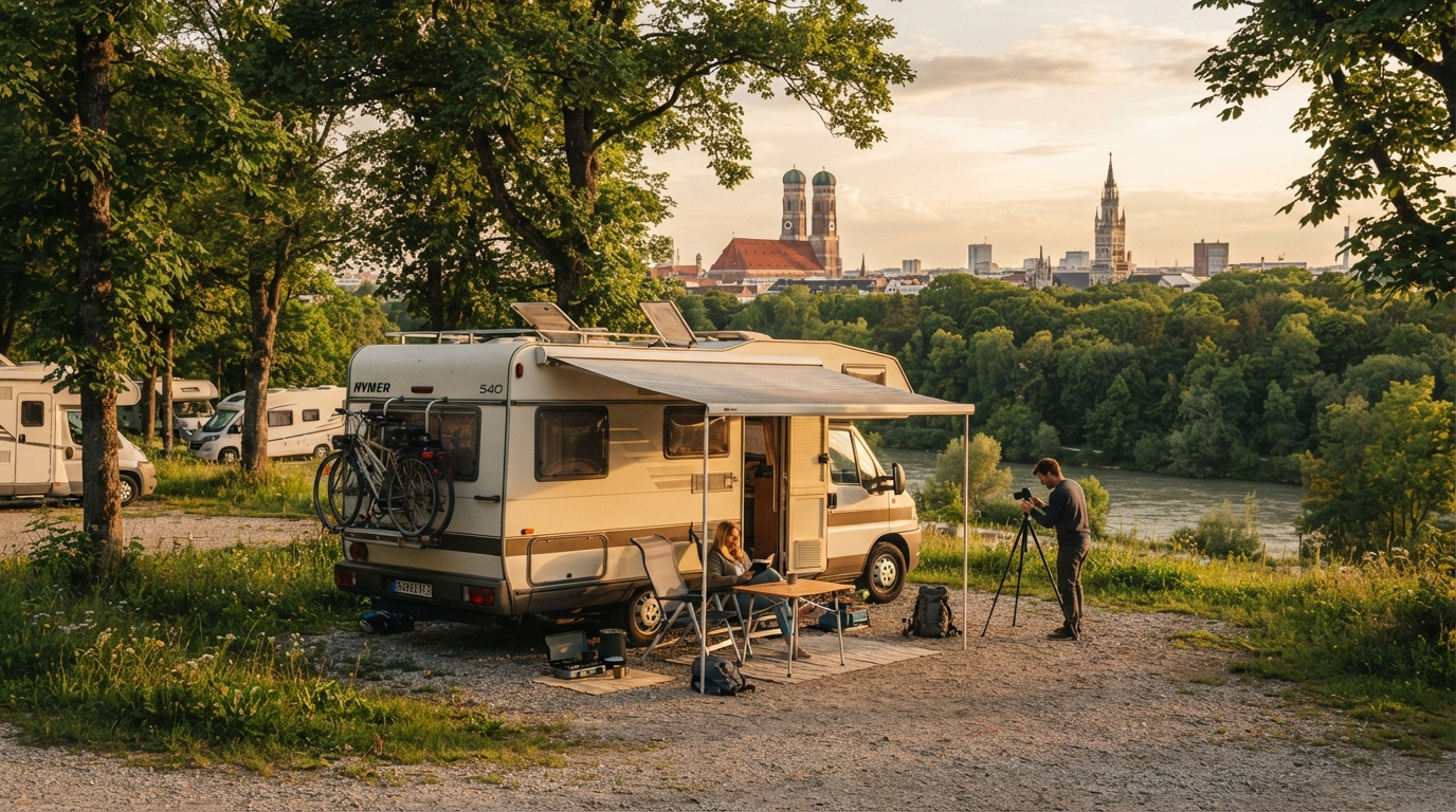 Munich Roundtrip - West - Including Black Forest — campground with a motorhome