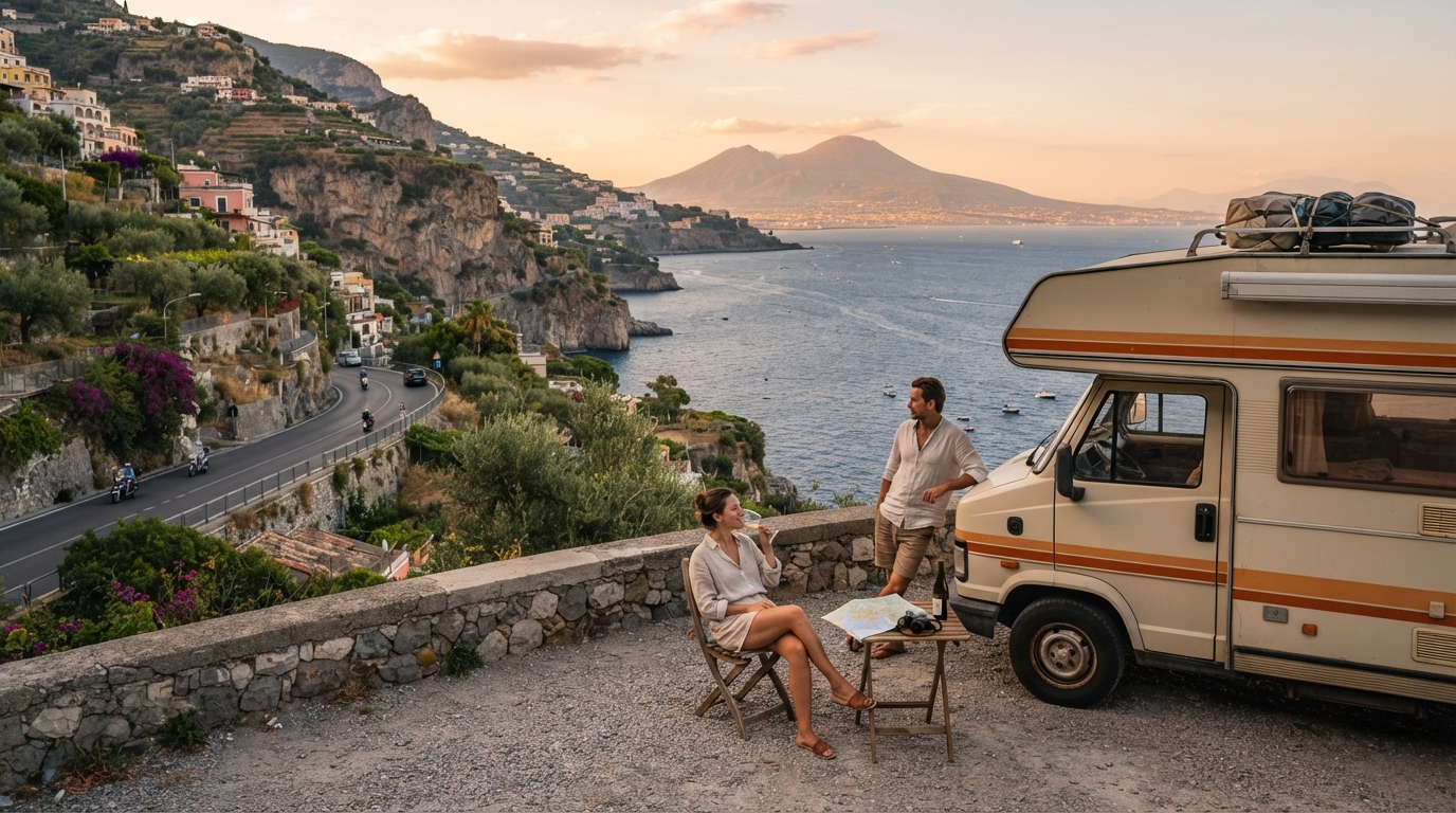 Napoli Roundtrip - The Amalfi to Rome Route — Naples RV road trip landscape