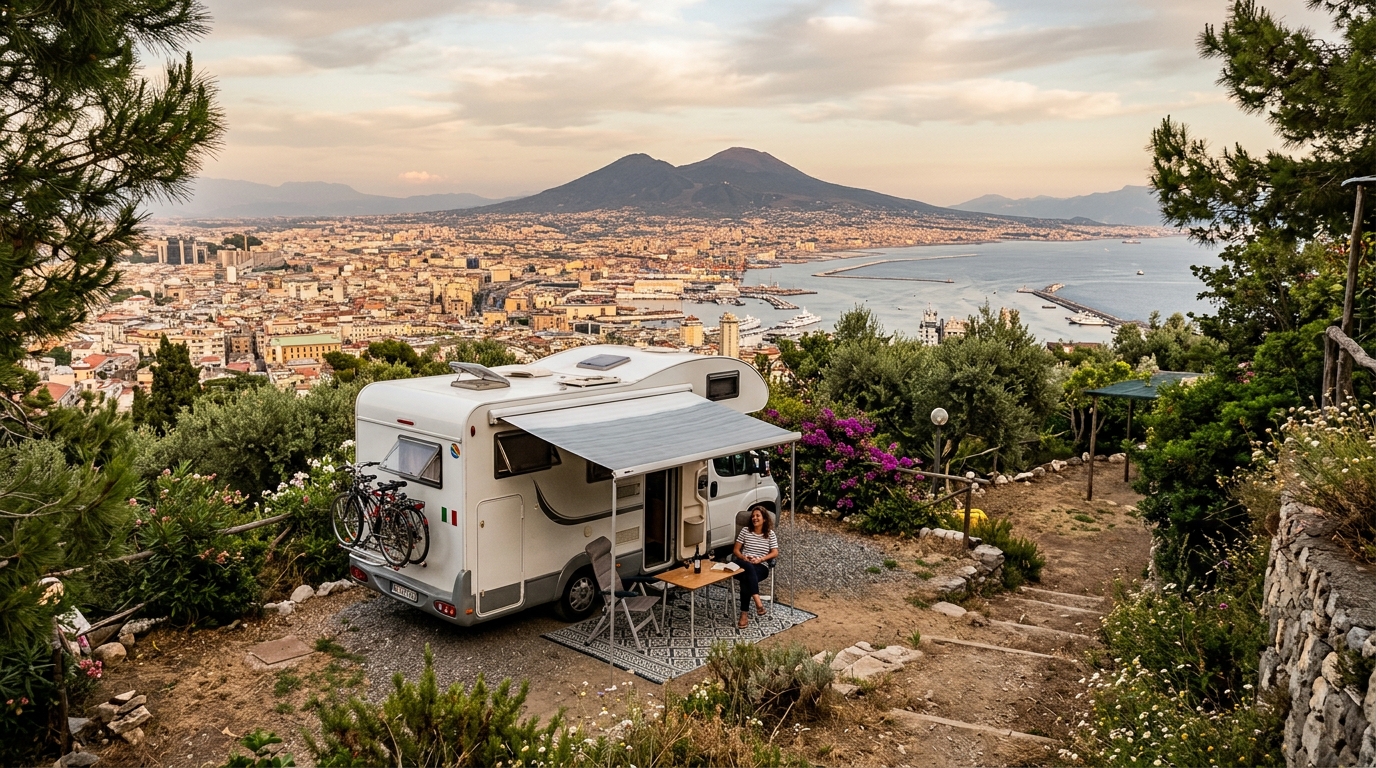 Napoli Roundtrip - The Amalfi to Rome Route — campground with a motorhome