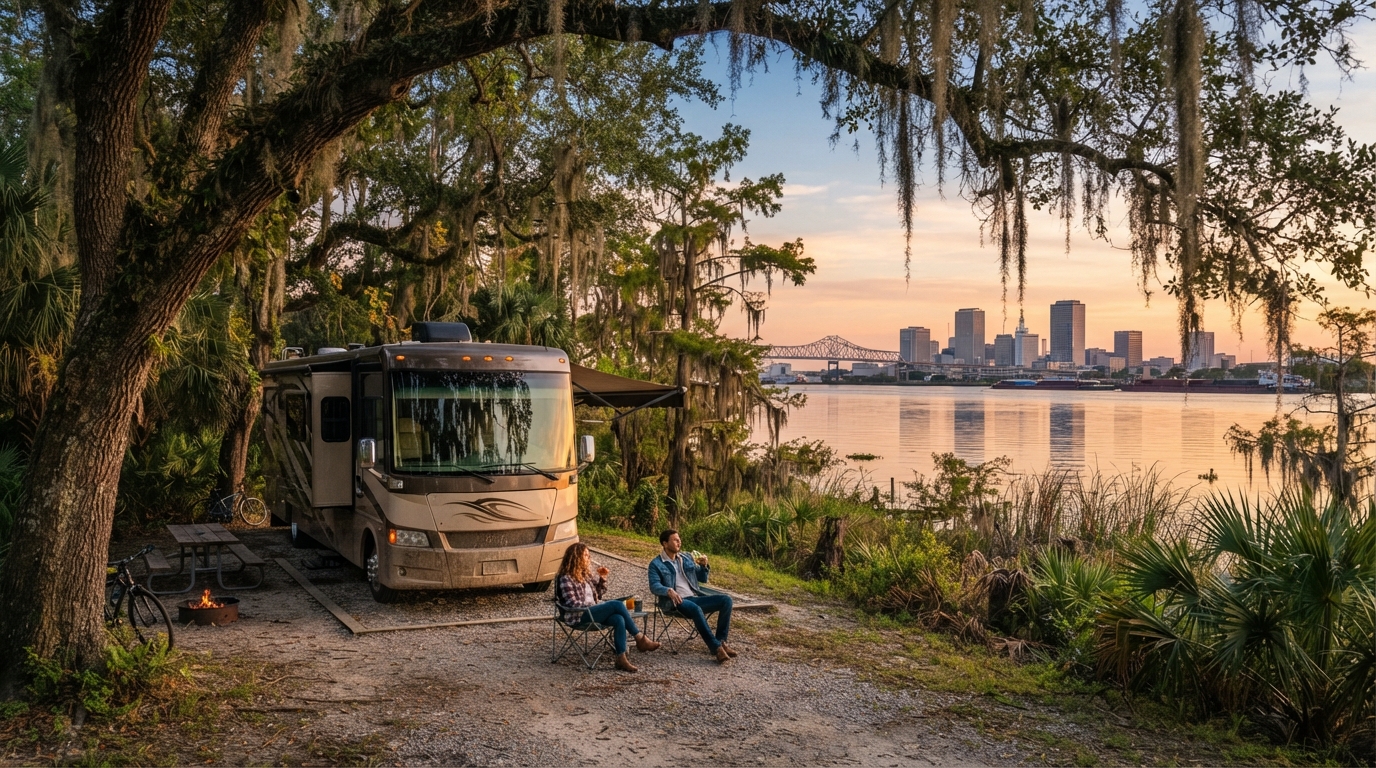New New Orleans to Chicago - Blues Highway Northbound — New Orleans RV road trip landscape