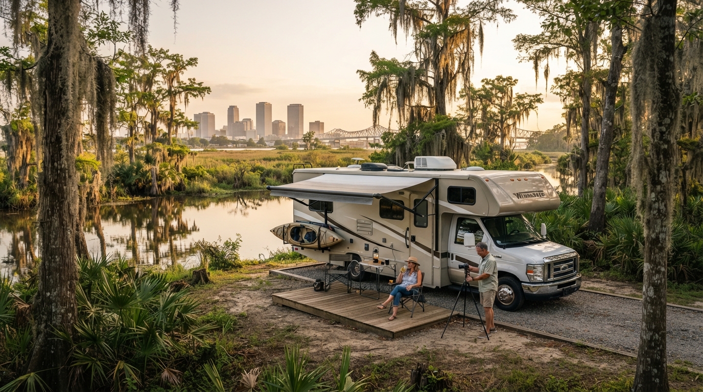New Orleans Roundtrip - North — New Orleans RV road trip landscape