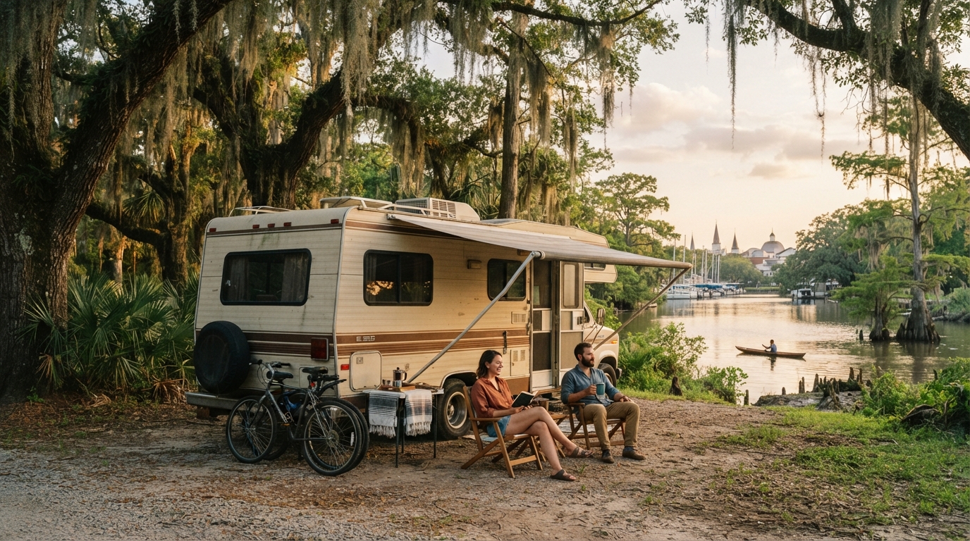 New Orleans roundtrip - A Journey through History and Culture in the Deep South — New Orleans RV road trip landscape
