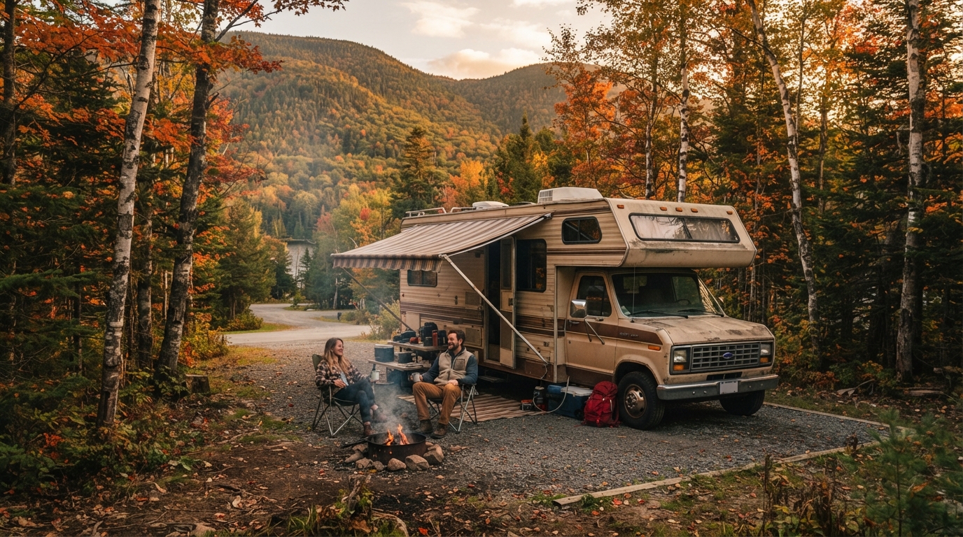 New York to San Francisco - Coast to coast — campground with a motorhome