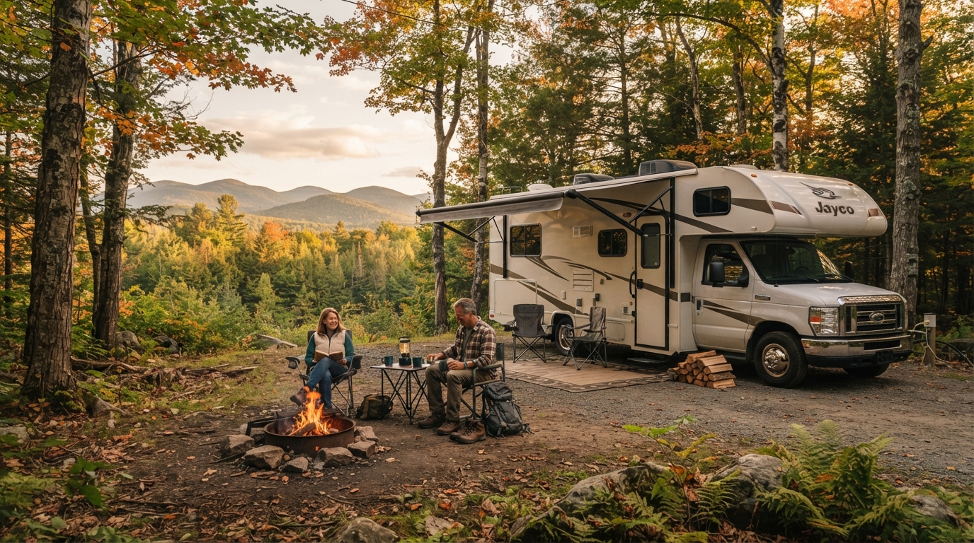 New York to Orlando — campground with a motorhome