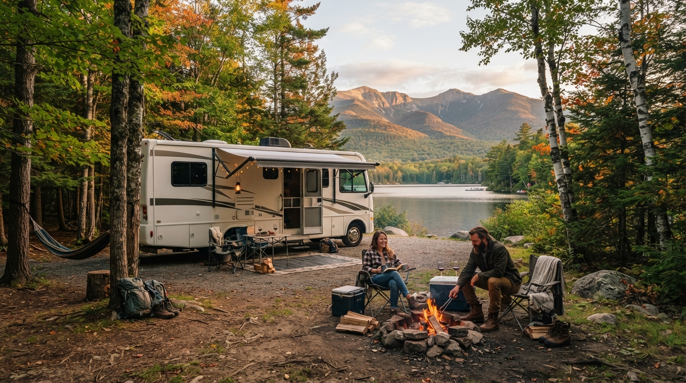 New York to Tampa — campground with a motorhome