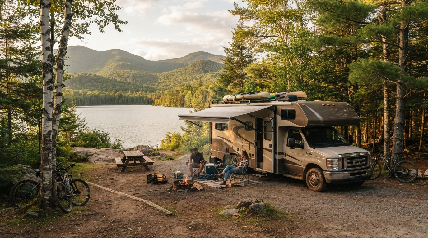 New York Roundtrip - Women's Heritage Trail — campground with a motorhome