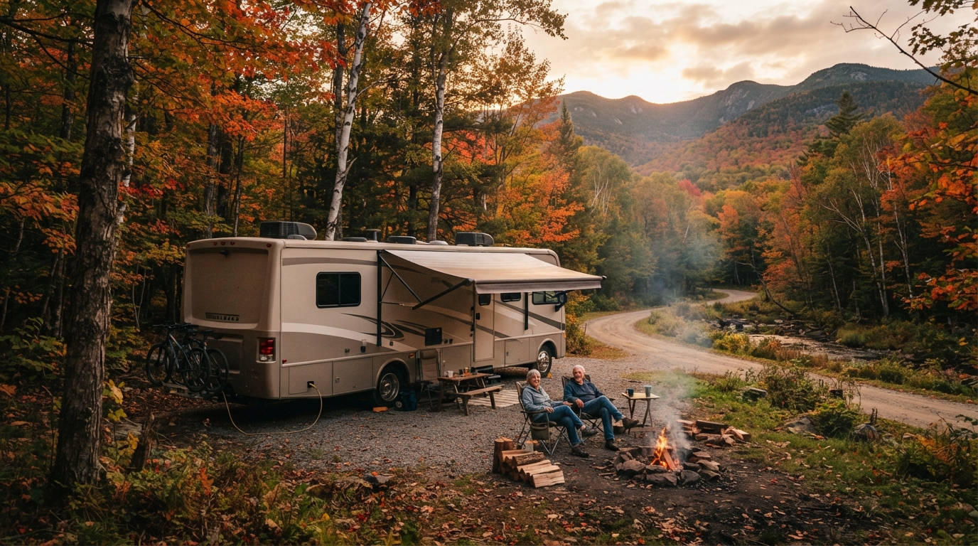 New York to Chicago - Including Niagara Falls — campground with a motorhome
