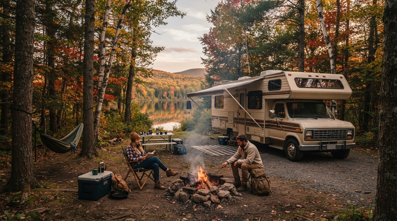 New York to Orlando - the Grandpa's stick — campground with a motorhome
