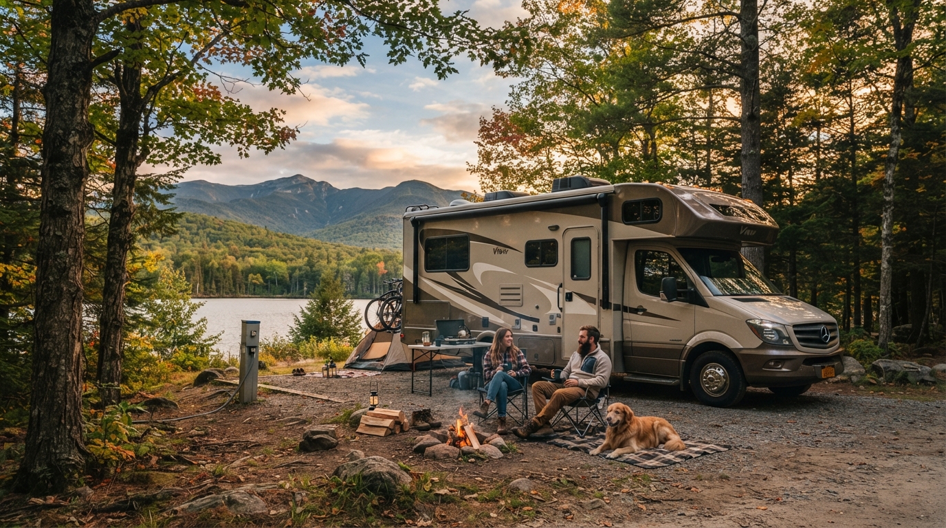 New York to Atlanta — campground with a motorhome