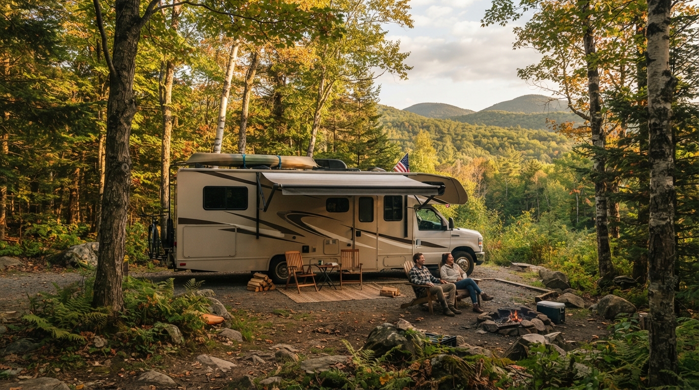 New York to Chicago - Including Niagara Falls — campground with a motorhome