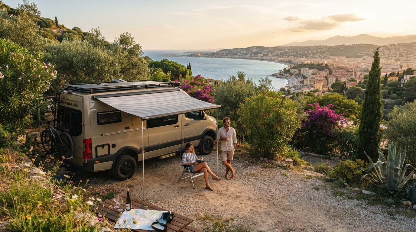 Nice Roundtrip - French Riviera Odyssey — campground with a motorhome