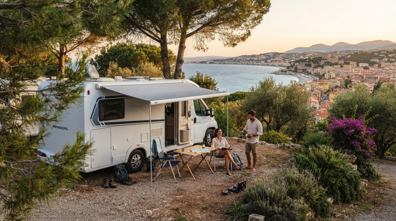 Nice Roundtrip - French Riviera Escapade — campground with a motorhome