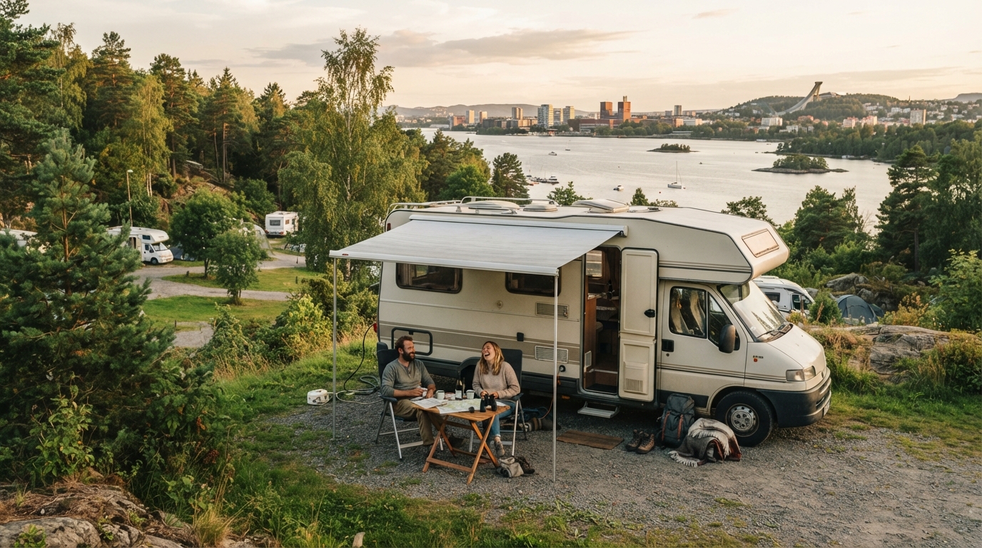 Oslo Roundtrip - Fjord Explorer — campground with a motorhome