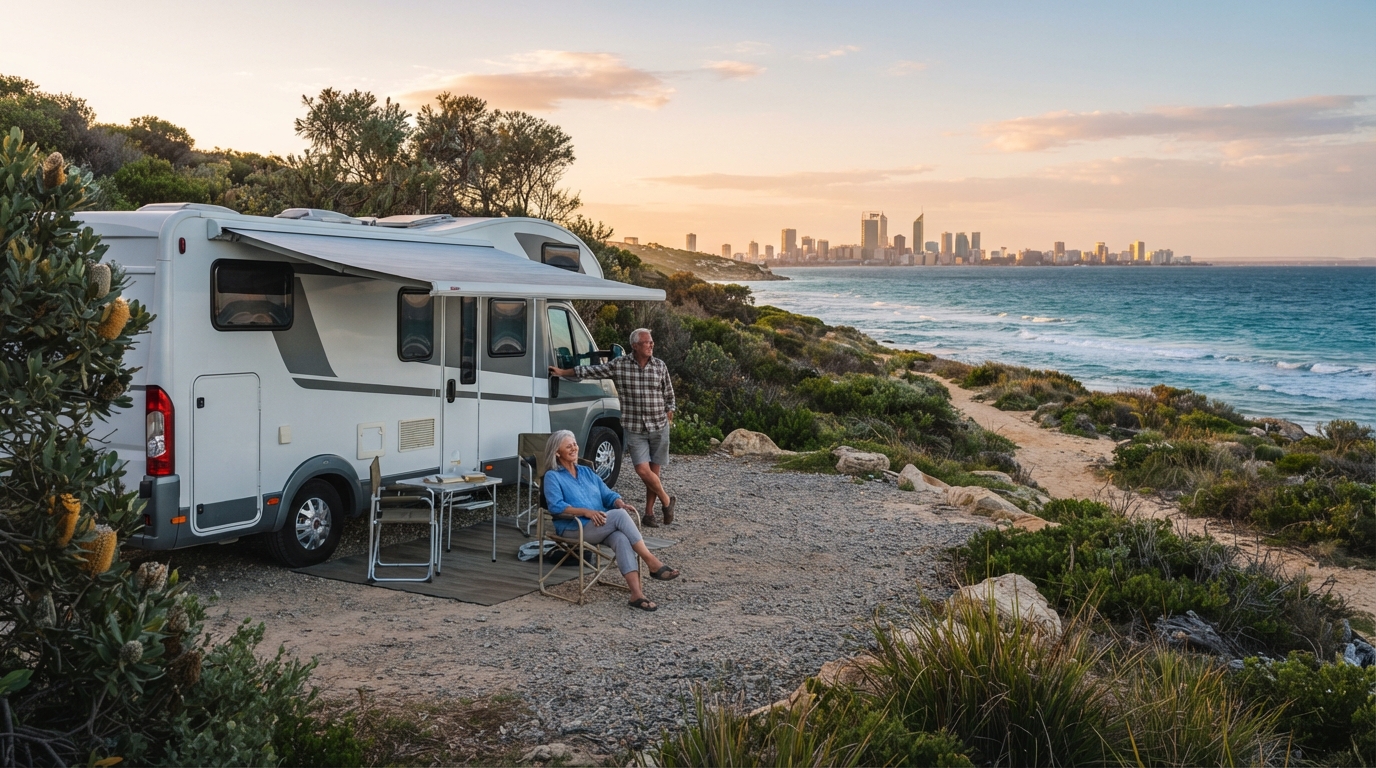 Perth to Melbourne - Roads Less Traveled: Exploring Australia in a Campervan — Perth RV road trip landscape
