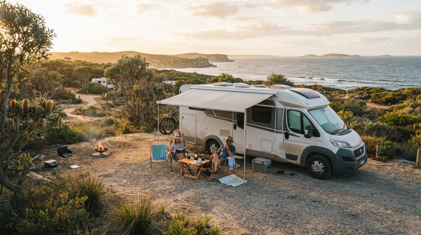Perth Roundtrip - Perth's Coastal Gems RV Adventure — campground with a motorhome