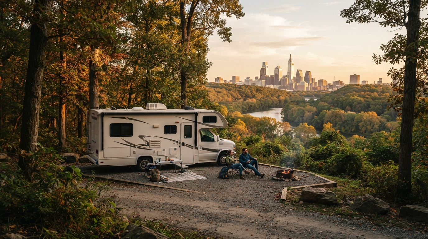 Philadelphia to Boston - Short — Philadelphia RV road trip landscape