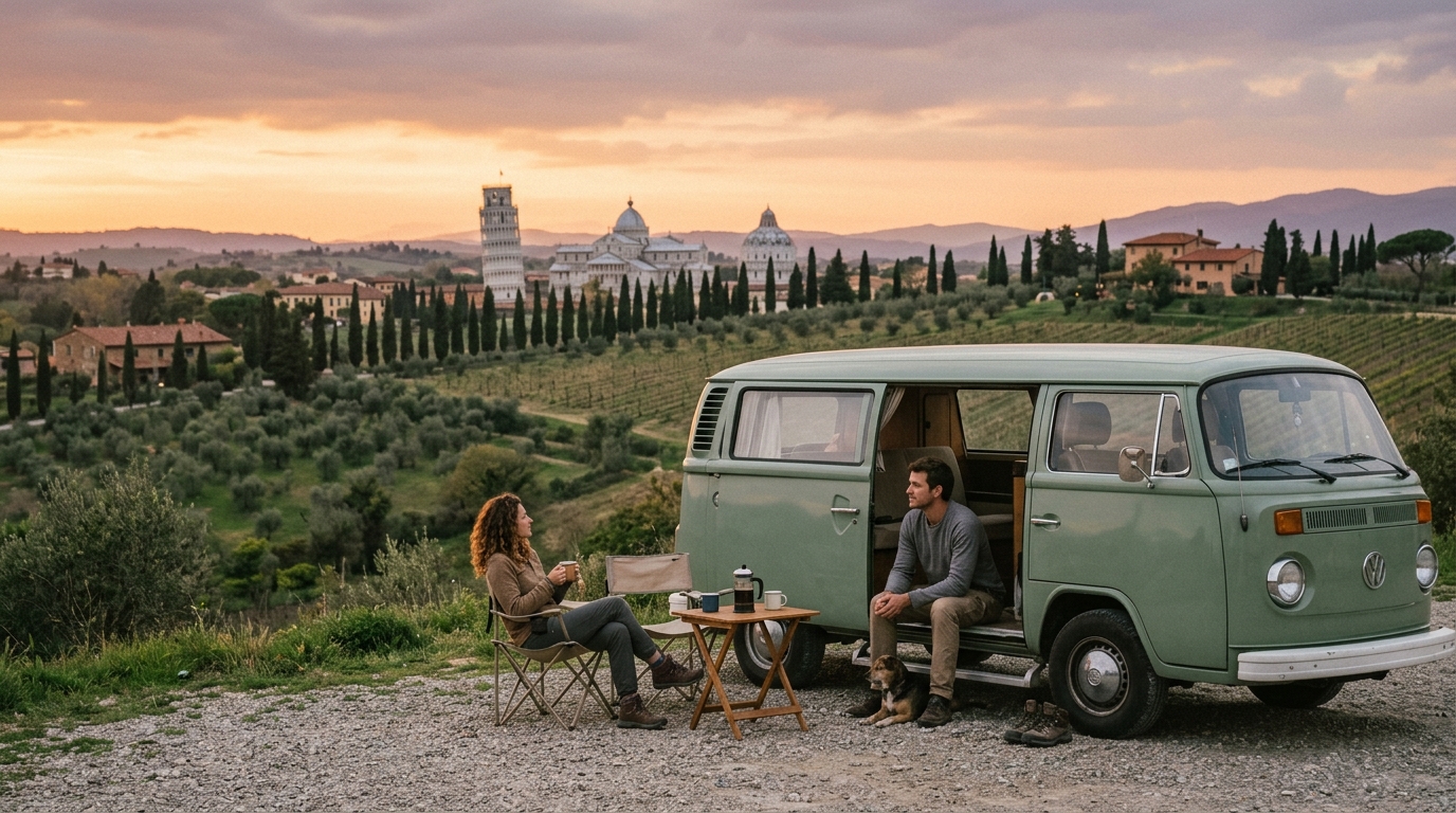 Pisa Round Trip - Marble Quarries, Supercars, and Chianti Vines — Pisa RV road trip landscape