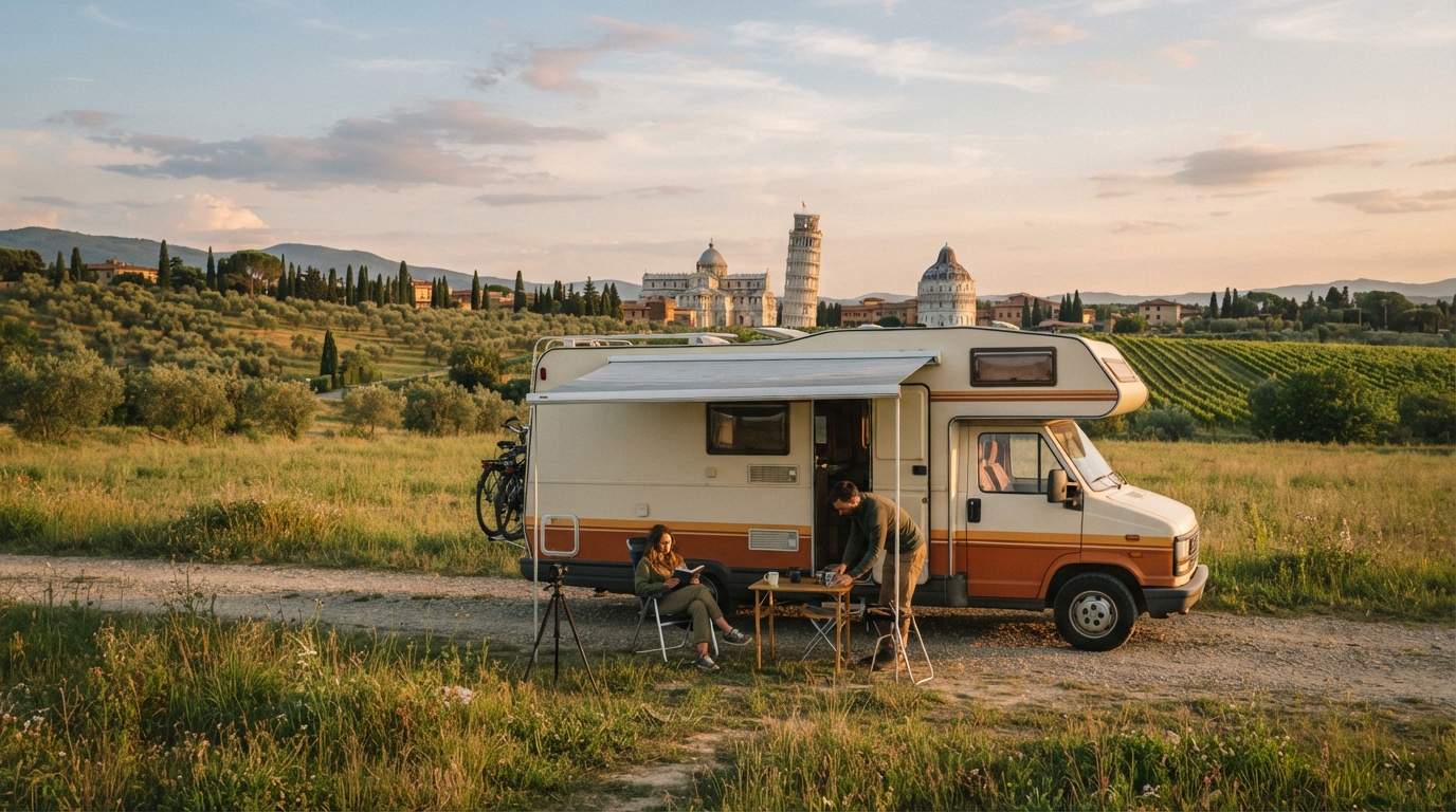 Pisa Round Trip - Tuscany and Liguria Motorhome Itinerary — Pisa scenic landscape
