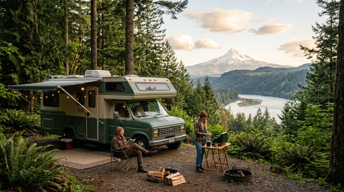 Portland to Charlotte: Roadtrip Adventure — Portland RV road trip landscape