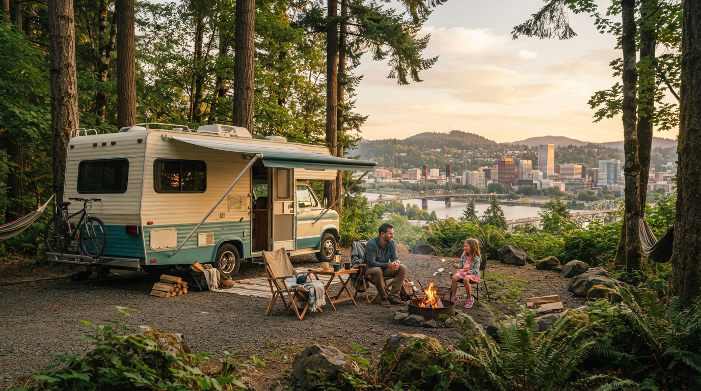Portland Roundtrip - Medium — Portland RV road trip landscape