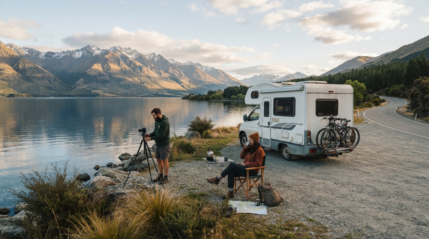 Queenstown Roundtrip — Queenstown RV road trip landscape