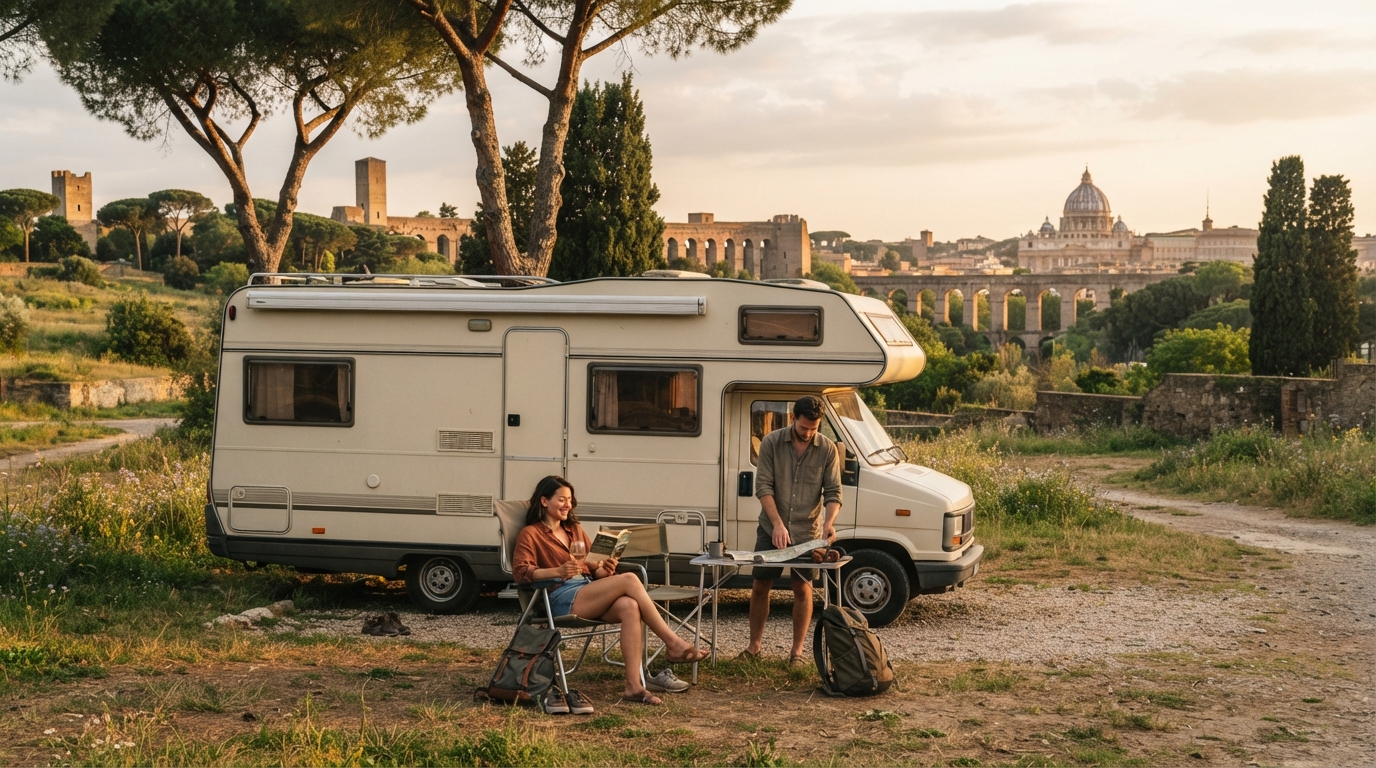 Rome Round trip - Heading South - A Fusion of History, Nature, and Fun! — Rome RV road trip landscape