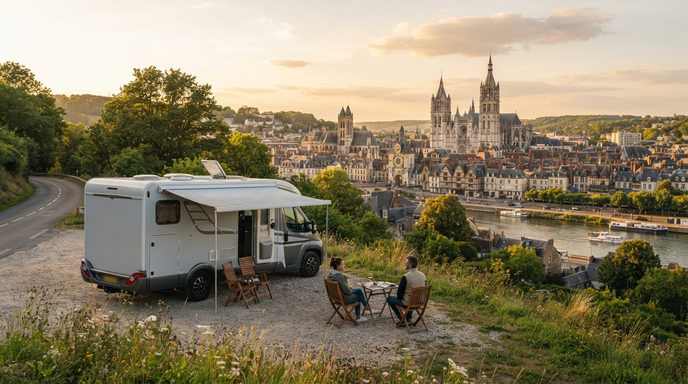 Rouen Round Trip - Normandy Java Journey — Rouen RV road trip landscape