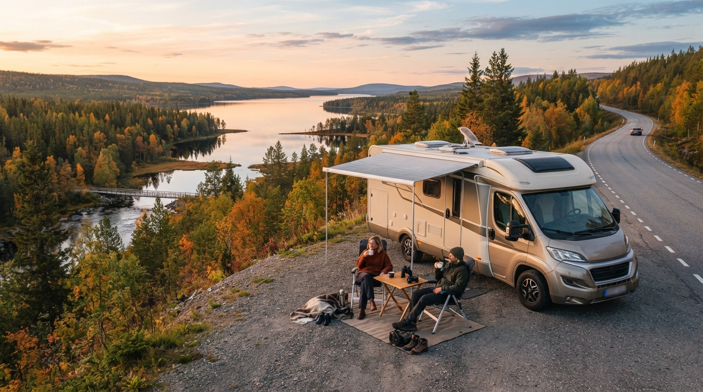 Rovaniemi Round trip - Fjord Dreams: A Northern Road Trip through Finland & Sweden — Rovaniami RV road trip landscape