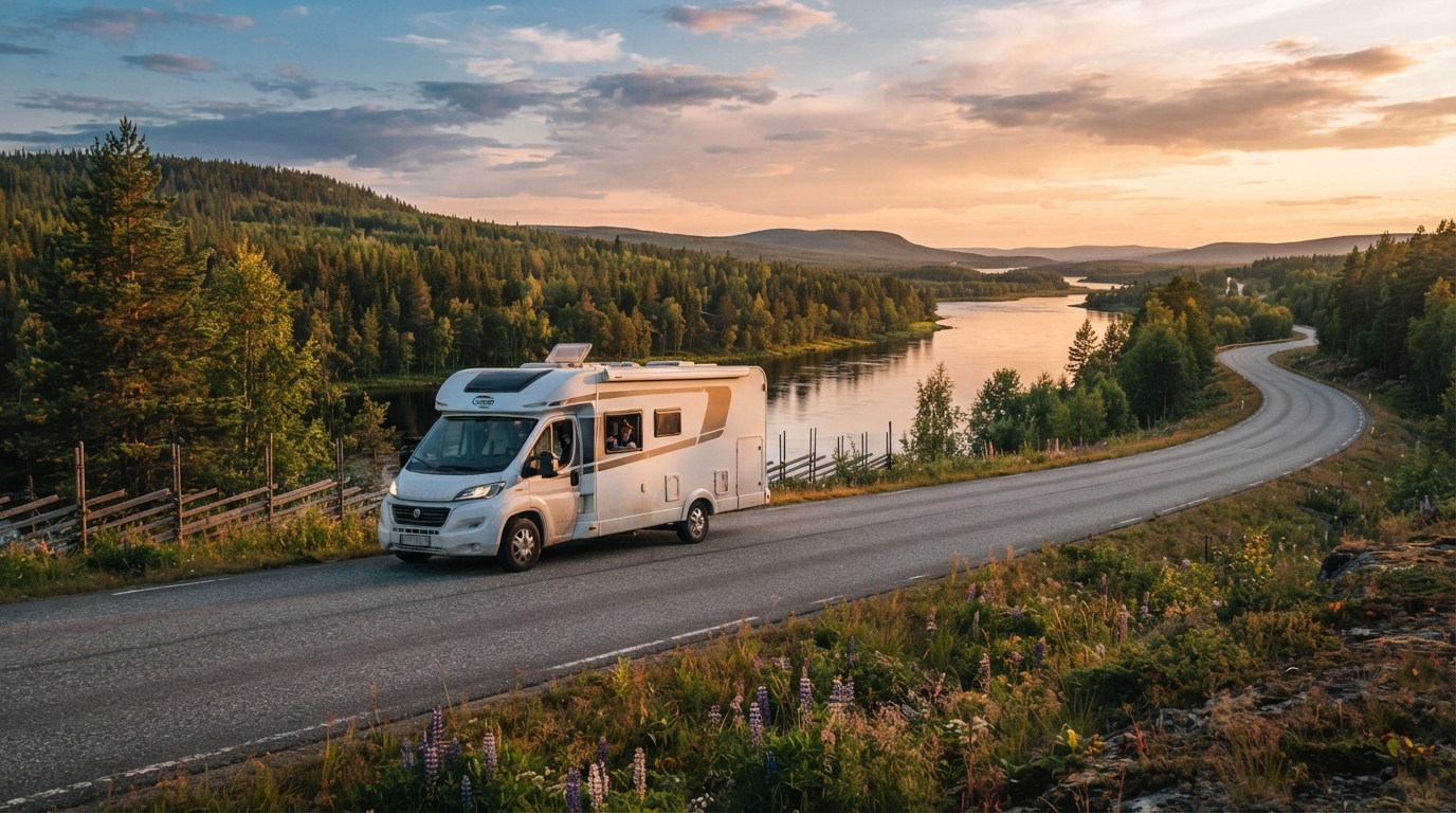 Rovaniemi Roundtrip - End of Europe scenic roads — Rovaniami RV road trip landscape