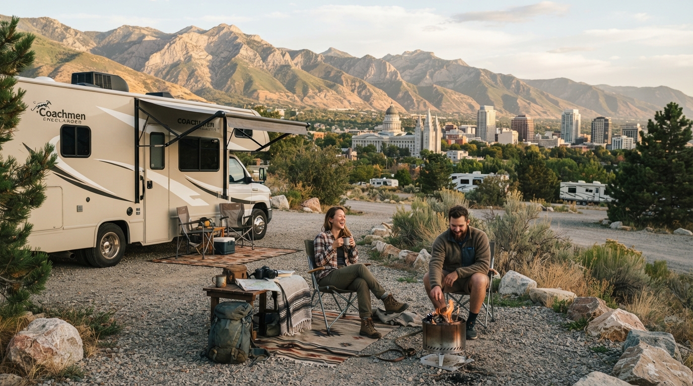 Salt Lake City to Seattle - Towards The Yellowstone and the Canadian Rockies — Salt Lake City RV road trip landscape
