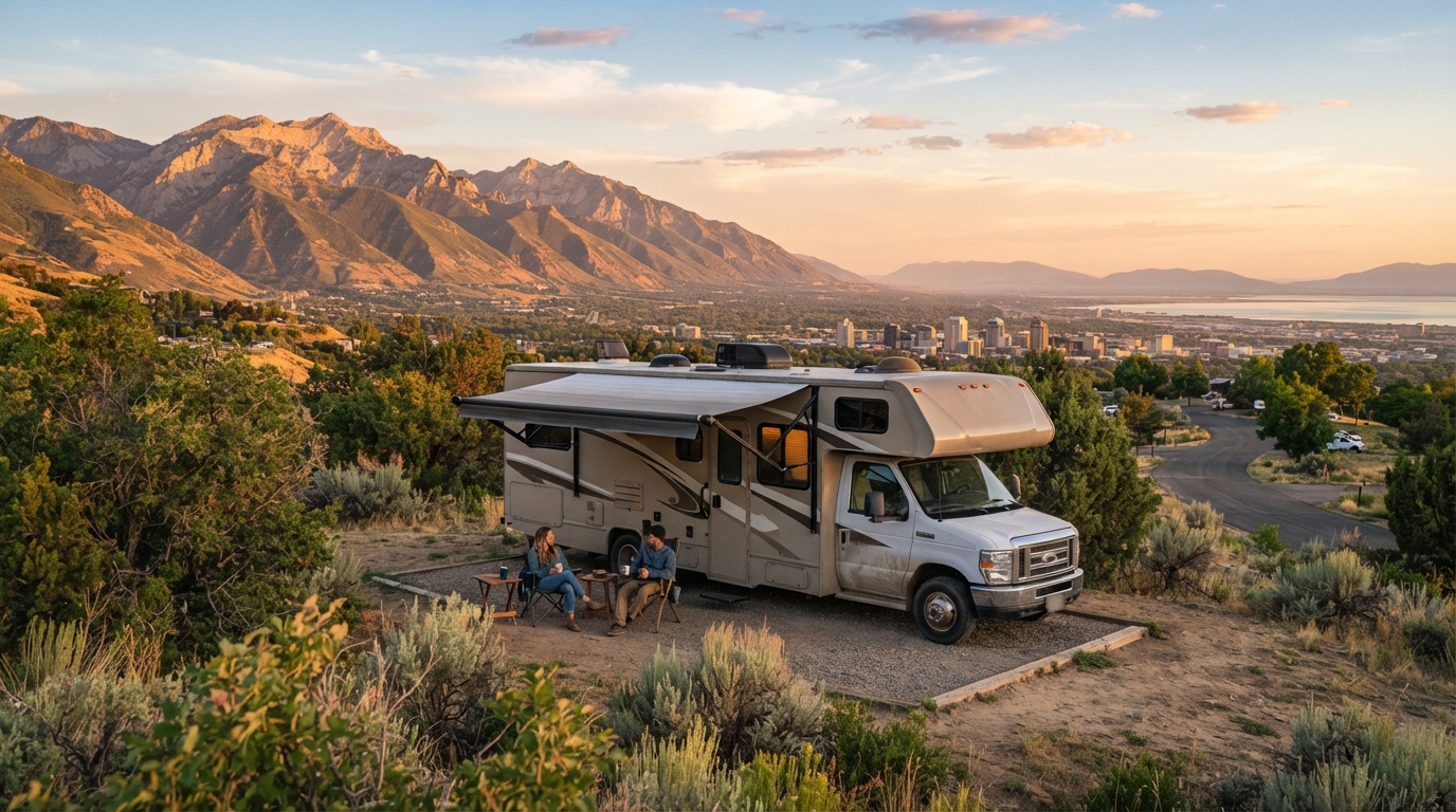 Salt Lake City to Orlando - Sunshine State Odyssey — campground with a motorhome