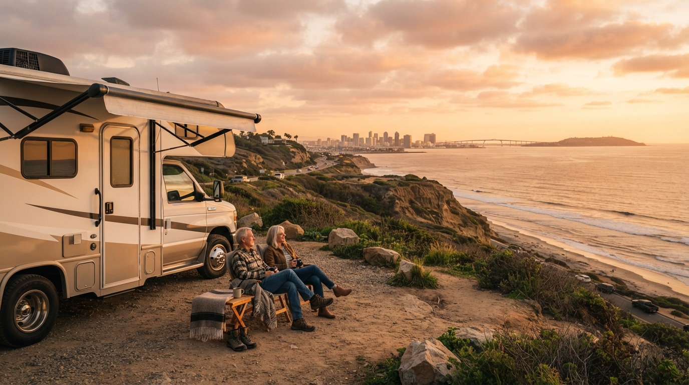San Diego Roundtrip - Unraveling the West's Wonders — San Diego RV road trip landscape
