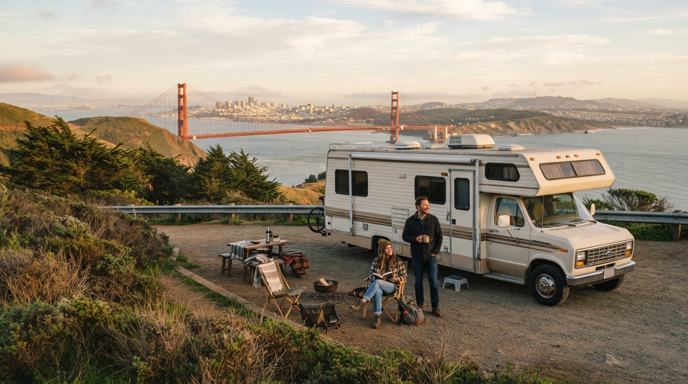 San Francisco to Los Angeles - Route 1 Memories Road Trip — San Francisco RV road trip landscape