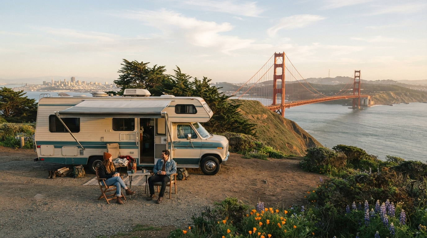 San Francisco to Dallas - The Great American Odyssey — San Francisco RV road trip landscape