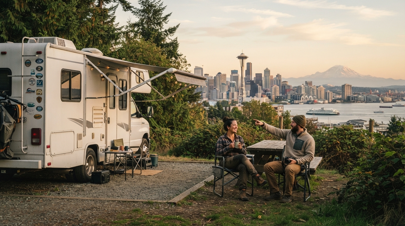 Seattle Roundtrip - Olympic peninsula, Three Capes Scenic Drive and Historic Columbia Trail — Seattle scenic landscape