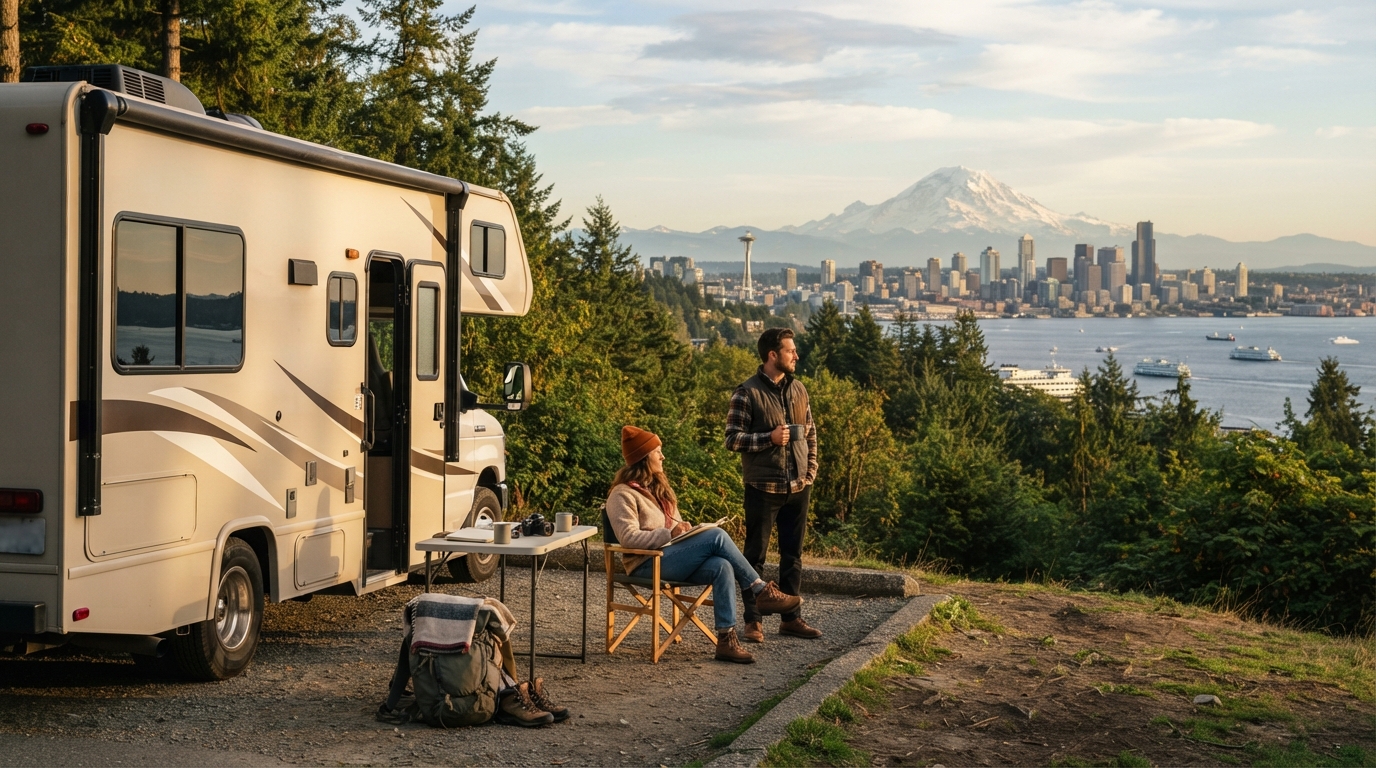 Seattle Roundtrip - to the Canadian Rockies & Vancouver Island — Seattle scenic landscape