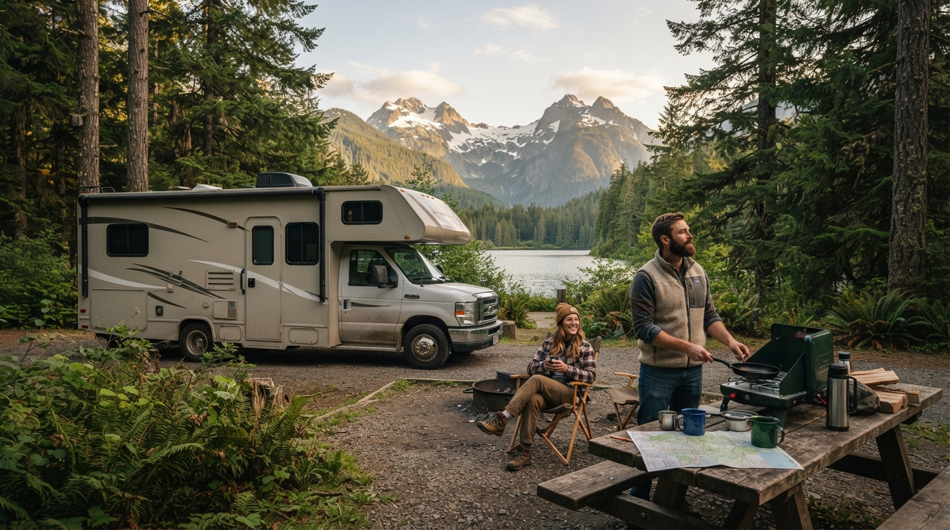 Seattle to Salt Lake City (including Yellowstone) — national park landscape
