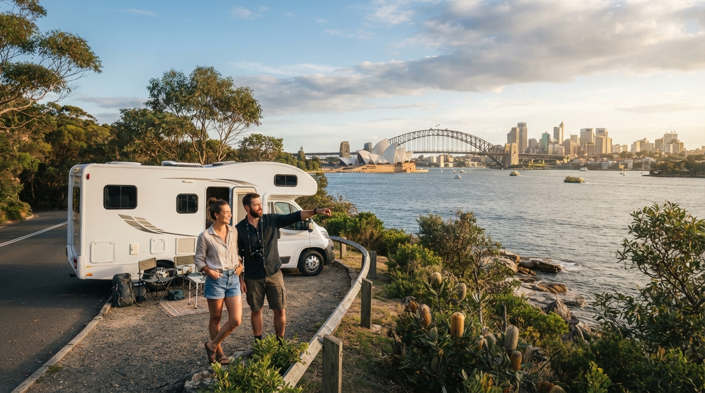 Sydney to Cairns - Coastline Quest: Wave Surfing Journey — Sydney RV road trip landscape