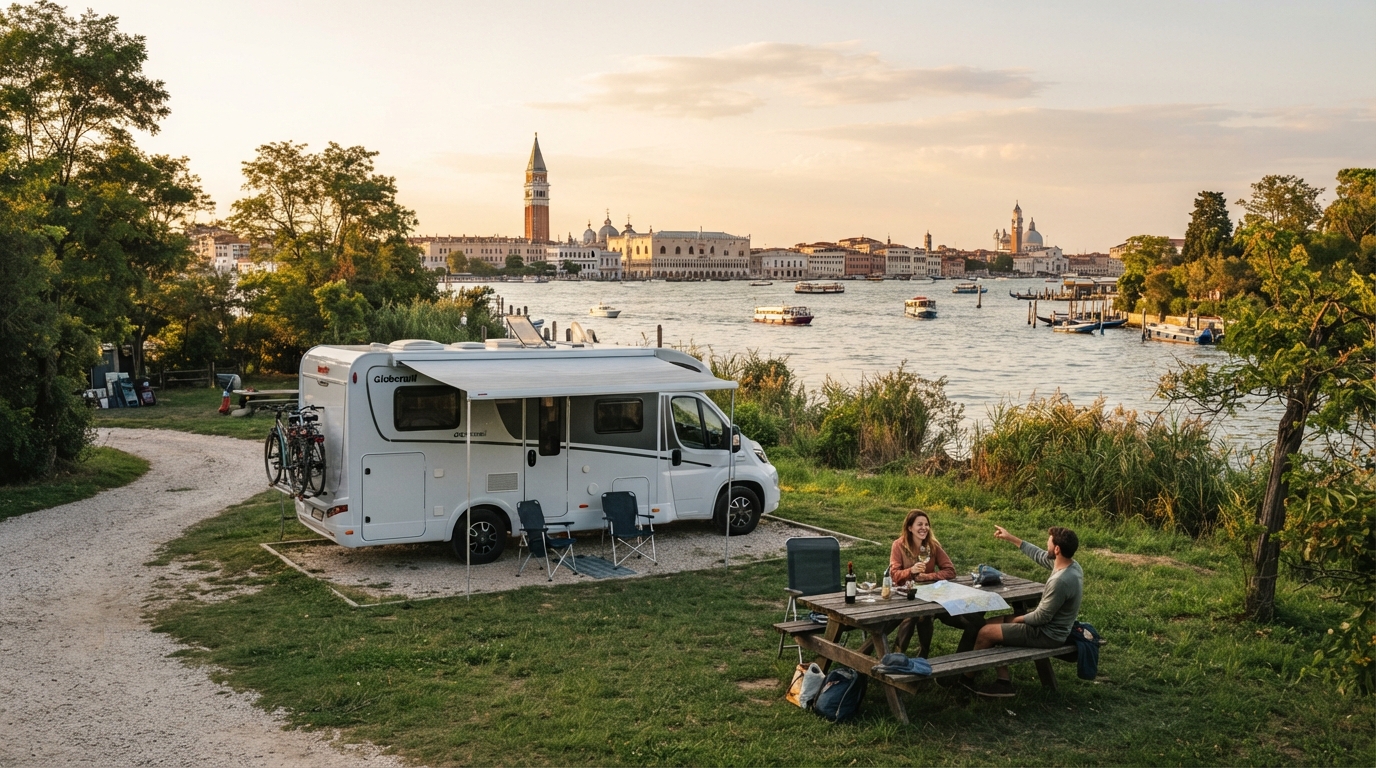 Venice - Round Trip - Emerald Lakes and Limestone Spires — Venezia RV road trip landscape