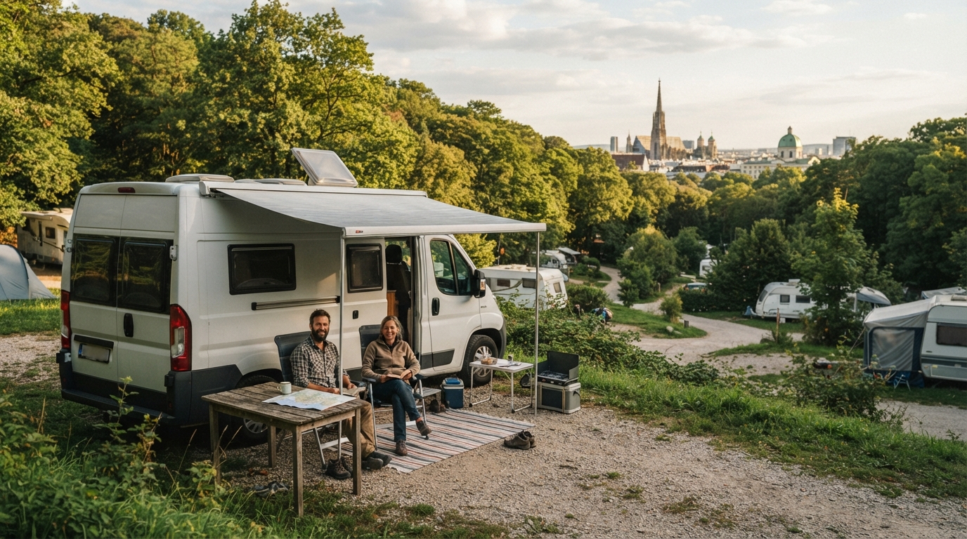 Vienna Round trip - The Imperial Loop — campground with a motorhome