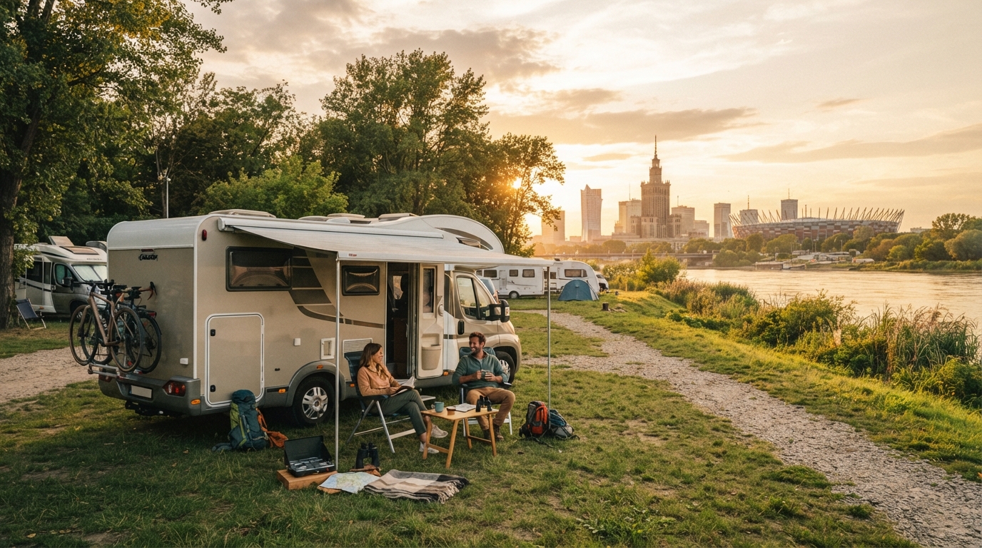 Warsaw Roundtrip - Poland South — campground with a motorhome