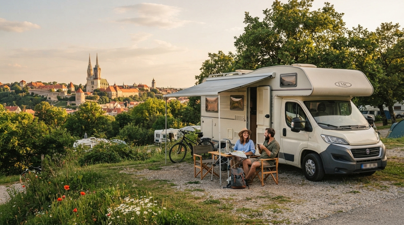 Zagreb Round Trip - Ultimate Croatia Motorhome Escape — campground with a motorhome