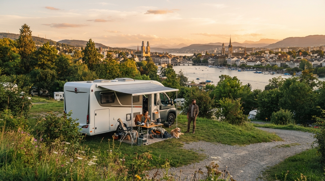 Zurich Roundtrip - Switzerland Short — campground with a motorhome
